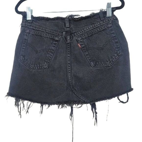 Furst Of A Kind Handmade Levi's Distressed Skirt - Picture 2 of 7